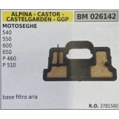 BRUMAR FILTRO ARIA ALPINA - CASTOR - CASTELGARDEN - GGP  MOTOSEGHE 540 550 600 650 P 460 P 510  base filtro aria R.O. 37818580