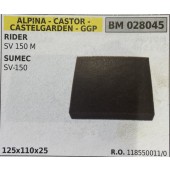 BRUMAR FILTRO ARIA ALPINA - CASTOR - CASTELGARDEN - GGP  RIDER SV 150 M  SUMEC  SV-150  125x110x25 R.O. 118550011/0