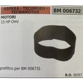 BRUMAR FILTRO ASPERA - TECUMSEH - TECNAMOTOR  MOTORI 15 HP OHV  prefiltro per BM 006731 R.O. 36357