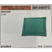 BRUMAR FILTRO ASPERA - TECUMSEH - TECNAMOTOR  MOTORI 5 HP  87x90x5 R.O. TC36634