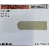 BRUMAR FILTRO ASPERA - TECUMSEH - TECNAMOTOR  MOTORI BVS 143 BVS 153  145x40x32 R.O. 23410026