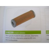 FILTRO GASOLIO KUBOTA 85X29 MM DIAM.INTER.29MM , DIAM.ESTER.85MM