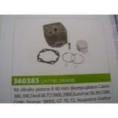 KIT CILINDRO PISTONE D.40 MM DECESPUGLIATORE CABRIO 380 - 390 - DEVIL 38 - TD 3800 - 3900 - EUROMAC 38 - 39 -D380 - D390 - PROMAC 3800S - GT 70 - 72 