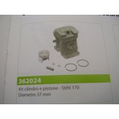 CILINDRO E PISTONE STIHL 170 DIAMETRO 37 MM