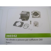 CILINDRO E PISTONE PER SOFFIATORE 260 EURO1 TIPO CINESE  DIAMETRO 34MM