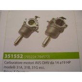 CARBURATORE MOTORE BRIGGS & STRATTON MOTORI AVS DA 14 A 19HP MODELLI 31A-31B-31G