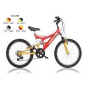 BICICLETTA MTB 20 BIAMMORTIZZATA 5 VELOCITA CAMBIO SHIMANO COSTRUITA IN' ITALIA  NO CINA DISPONIBILE NELLE SEGUENTI COLORAZIONI ROSSO GIALLO BIANCO  ROSSO BIANCO BLU BIANCO VERDE BIANCO ARANCIO  PRIMA DI INVIARE L'ORDINE CHIEDERE   CONFERMA DISPONIBILITA'