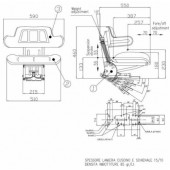      SEDILE CON MOLLEGGIO UNIVERSALE PER TRATTORI MULETTO FIAT LANDINI MASSEY FERGUSON  Sedile avvolgente economico con molleggio regolabile in 5 inclinazioni sky nero per trattori e macchine agricole    Sedile universale di ottima qualità, con 5 regolazi