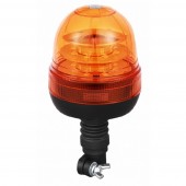 Lampeggiante Girofaro LED 12-24V a base fliessibile a imbuto. 16 Led a 3W, IP66, tre molalità lumimose selezionabili : rotazione, flash singolo, flash veloce; temperatura d'esercizio -30°C a 60°C. Certificazioni: R10, CE, EMC, ECE R65