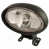 Faro da lavoro 12 V ovale Clear a fascio singolo. Resistenza agli urti PA6, connettore AMP. Lampadina inclusa H3 12 V, 55 W.