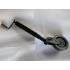 Servotimone con ribaltamento manuale e bloccaggio ruota a spina. Tubo esterno: ø 60 mm, altezza 840 mm. Allungamento vite 220 mm. Carico verticale 800 Kg