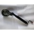 Servotimone con ribaltamento manuale e bloccaggio ruota a spina. Tubo esterno: ø 60 mm, altezza 840 mm. Allungamento vite 220 mm. Carico verticale 800 Kg