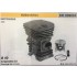CILINDRO COMPLETO DI PISTONE E SEGMENTI BRUMAR  HUSQVARNA MOTOSEGHE 340    Ø 40 D.Spinotto 10 Pist Cpl BM 011129