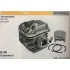 CILINDRO COMPLETO DI PISTONE E SEGMENTI BRUMAR STIHL MOTOSEGHE MS 200 MS 200T    Ø 40 D. Spinotto 9
