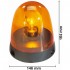 Lampeggiante girofaro arancio 24 V, H1 a base piana